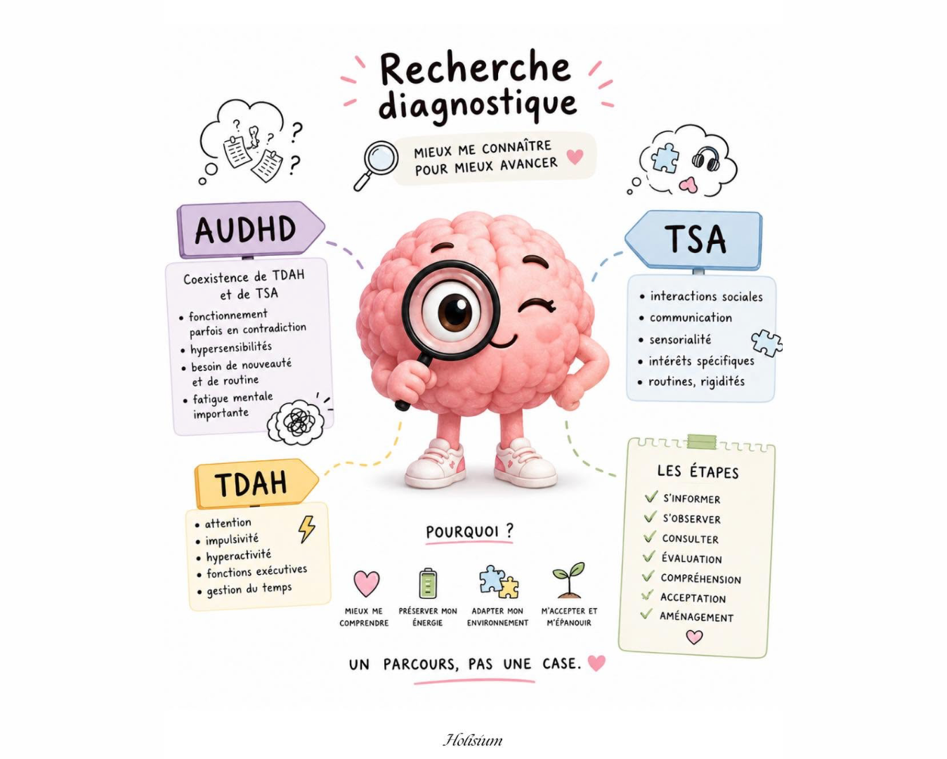 “Comment savoir si on est TDAH, TSA ou AuDHD… et comment se faire tester ?”