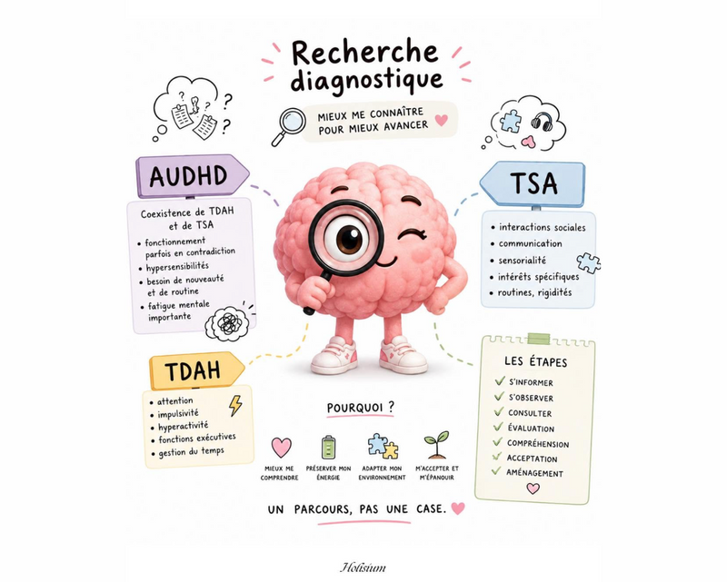 “Comment savoir si on est TDAH, TSA ou AuDHD… et comment se faire tester ?”